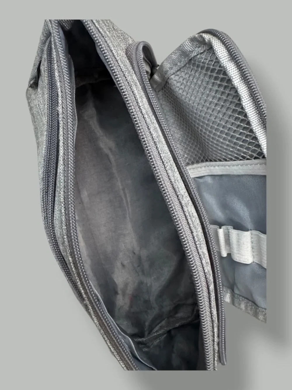 Gray Travel Electronics Organizer Pouch Cable Charger Storage Wristlet